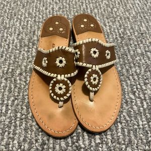 Jack Rogers — Brown with white